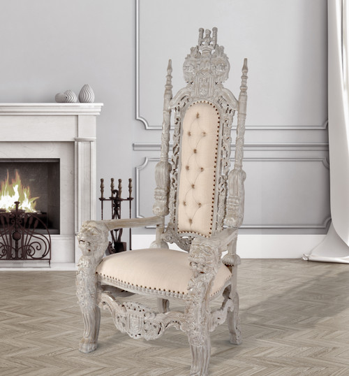 Mystique Gray Royal Lion King Chair