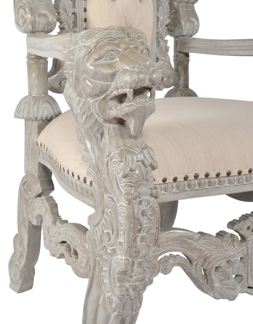 Mystique Gray Royal Lion King Chair