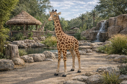 Life Size Baby Giraffe 6ft with Gel Coat