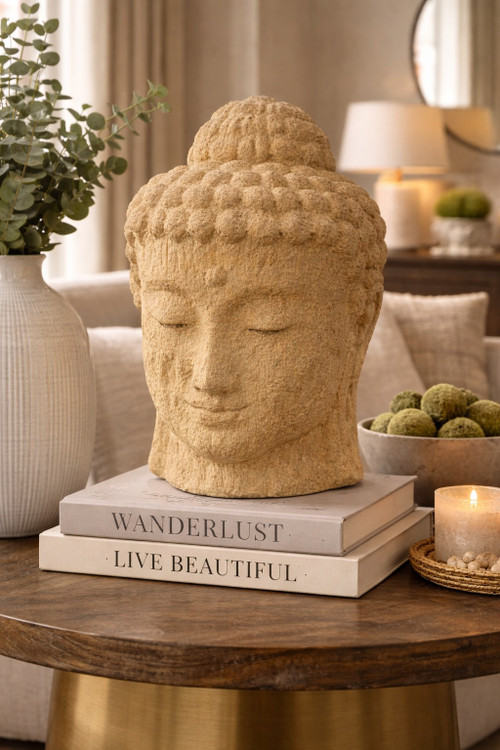 Buddha Head Rustic Motif