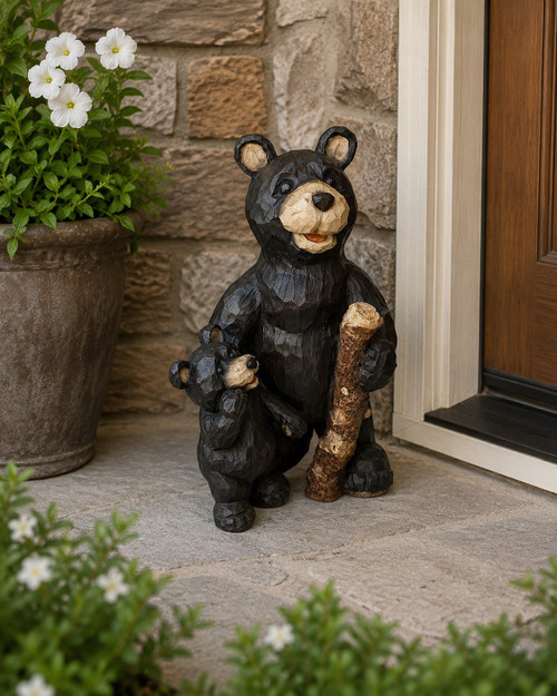 Woodland Bear Family Statue