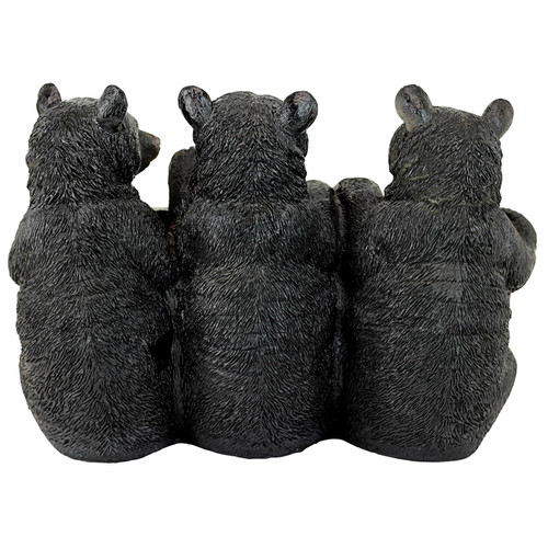 Small Woodland Bear Welcome Sign Statue