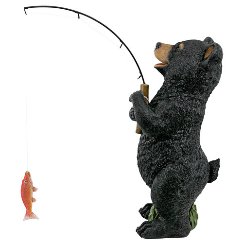 Gone Fishing Bear Small Statue