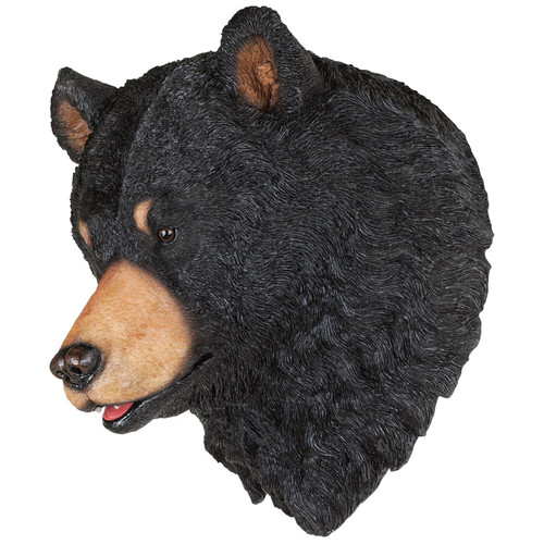 Wall Mounted Woodland Black Bear Head