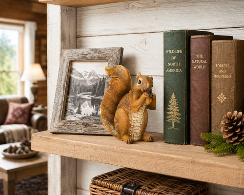 Woodland Forager Squirrel Statue