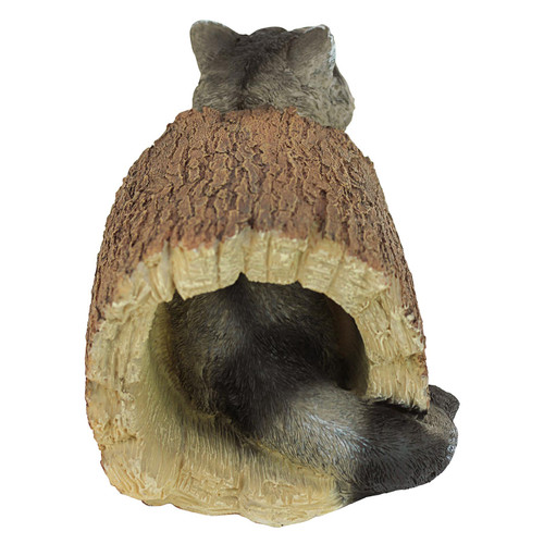 Woodland Peek a Boo Racoon Statue