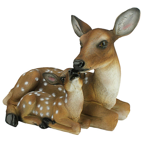 Doe and Fawn Woodland Statue