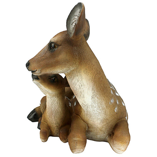 Doe and Fawn Woodland Statue