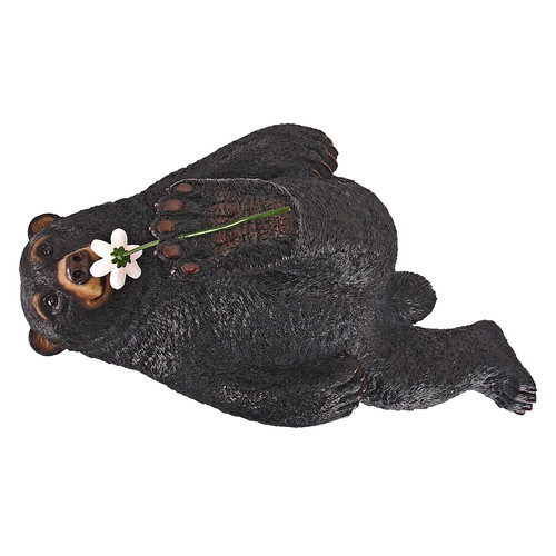 Relaxing Black Bear Statue
