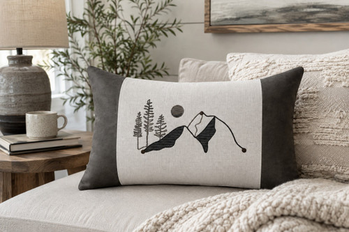 River Mountain Retreat Decorative Pillow