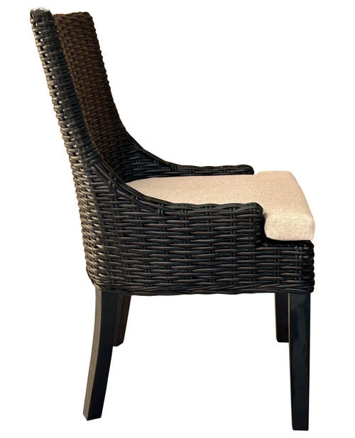 Alfresco Dining Chair Black Kuba Weave