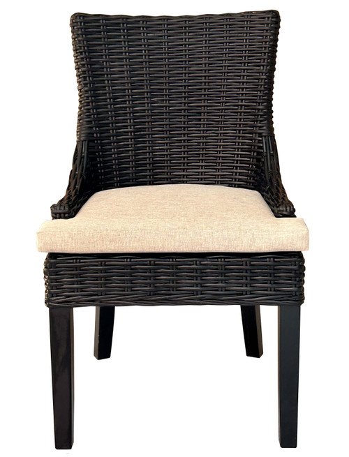 Alfresco Dining Chair Black Kuba Weave