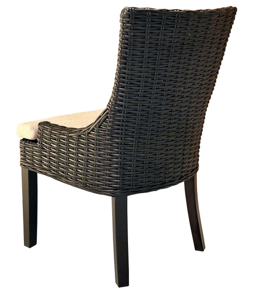 Alfresco Dining Chair Black Kuba Weave