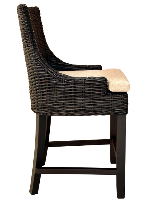 Alfresco Counter Stool Black Kuba Weave