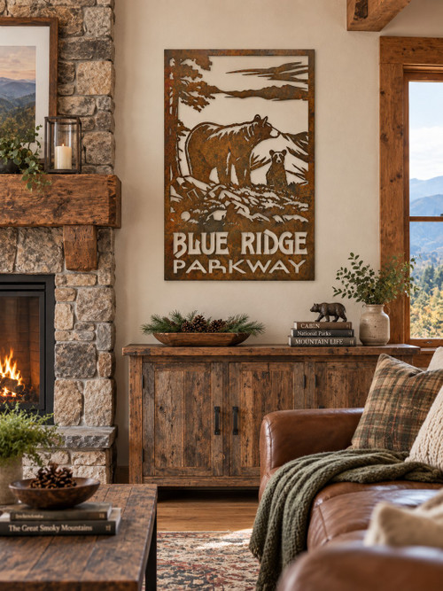 Rustic Metal Blue Ridge Parkway Wall Art