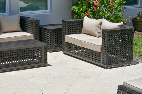 Monterey Outdoor Loveseat Close Up Image