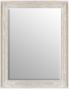Misty Woods Mirror 36x48 Distressed White Wash Finish