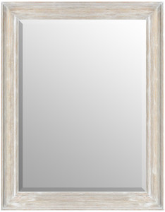 Misty Woods Mirror 48x60 Distressed White Wash