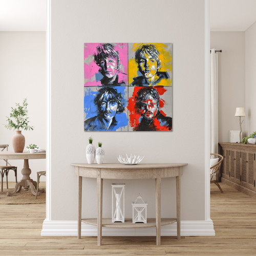 Mop Top Beatles Gallery Wrap Room Scene