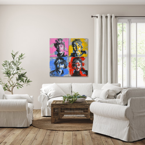 Mop Top Beatles Gallery Wrap Close Up Image