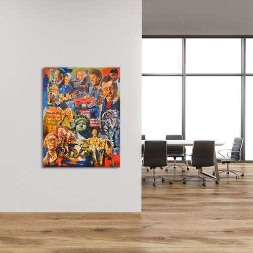 Presidents and Statue of Liberty Gallery Wrap Room Scene