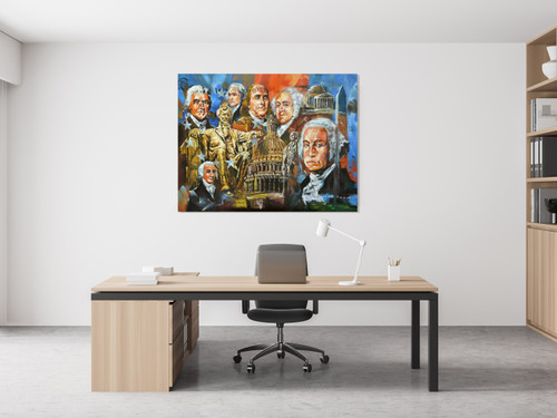 Founding Presidents Gallery Wrap Close Up Image
