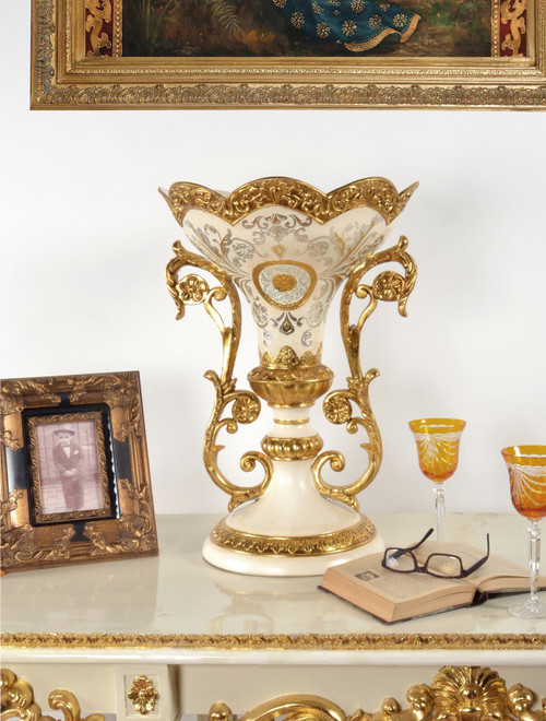 Celine Major Presentation Urn on Pedestal 246 Inches Tall Room Scene