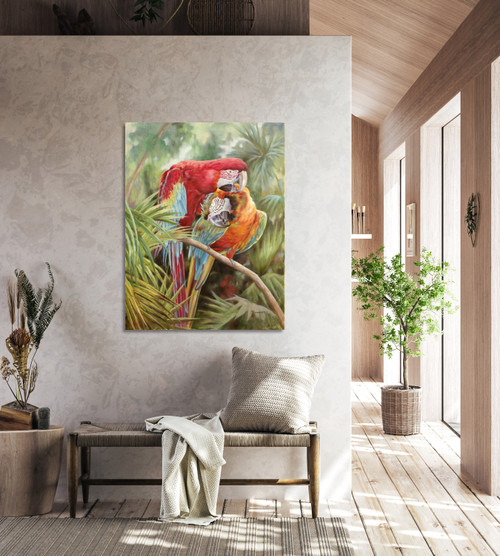 The Parrots Gallery Wrap Room Scene