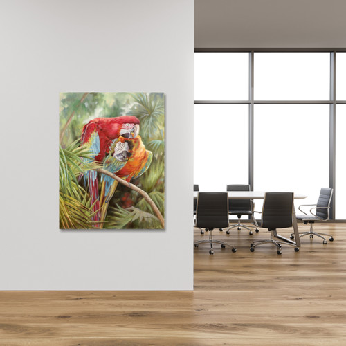 The Parrots Gallery Wrap Close Up Image