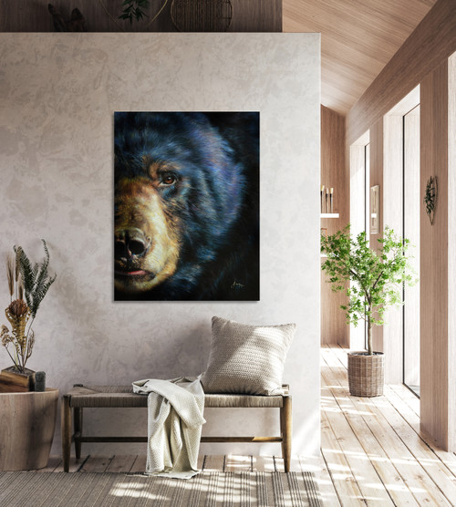 Grizzly Bear Gallery Wrap Room Scene