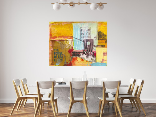 City Collage 2 Gallery Wrap Room Scene