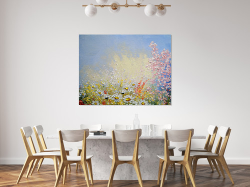 Prairie of Flowers Gallery Wrap Room Scene