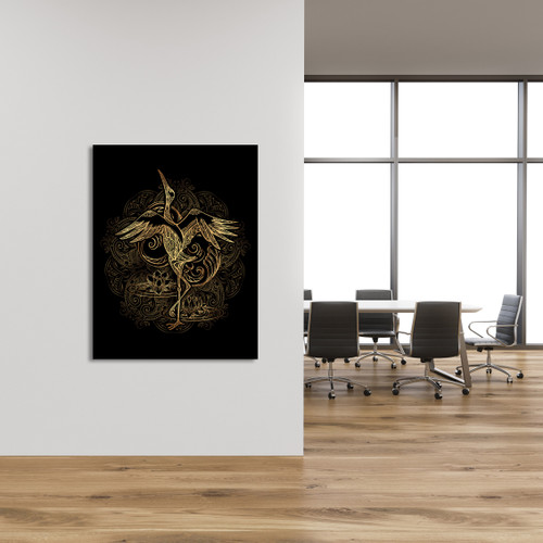 Gold Bird Gallery Wrap Close Up Image