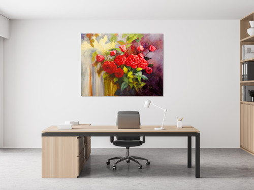 Rose Still Life Gallery Wrap Close Up Image