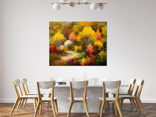 Vibrant Treescape Gallery Wrap Room Scene