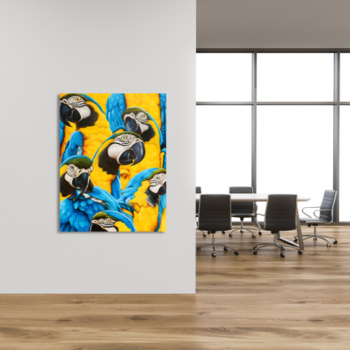 Wild Parrots Gallery Wrap Close Up Image