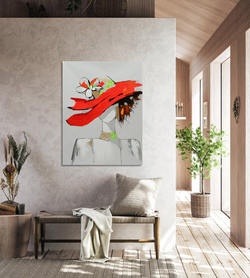 Red Lady Gallery Wrap Room Scene
