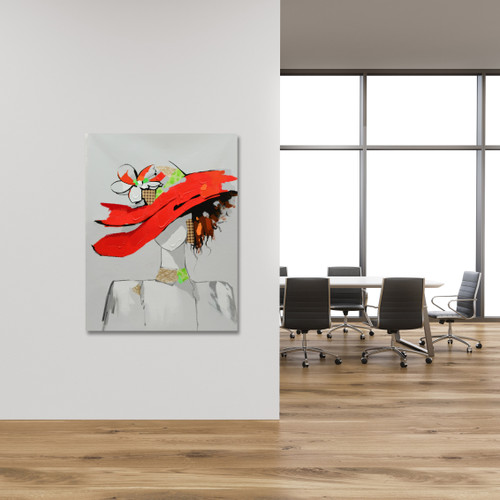 Red Lady Gallery Wrap Close Up Image