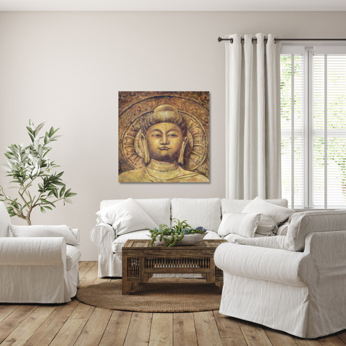 Rustic Buddha Gallery Wrap Room Scene
