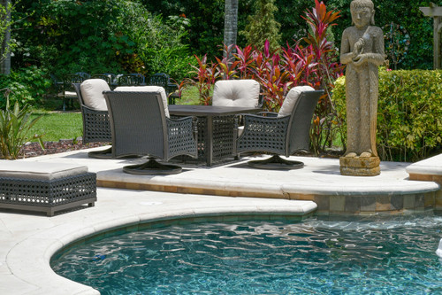 Monterey Fire Pit Swivel Rocker Chat Set 5 (KIT) Room Scene