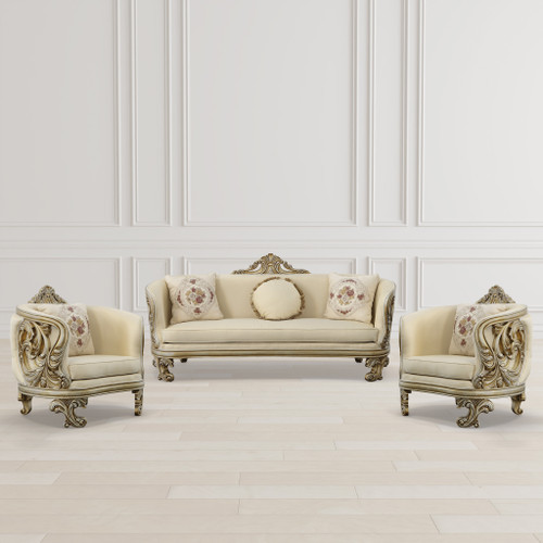 Platine Royal Colette Sofa and Chair Set of 3 Room Scene
