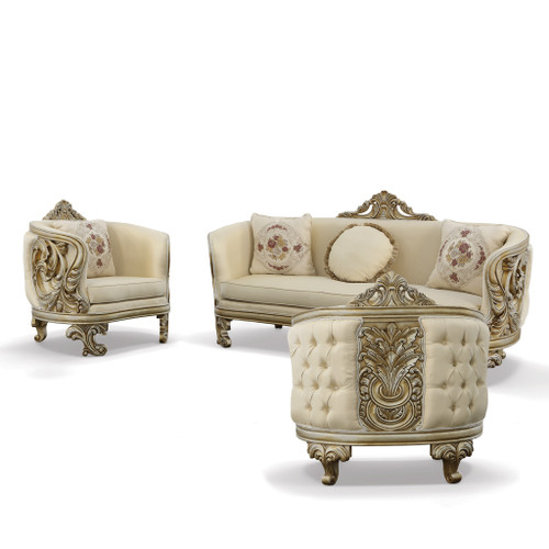 Platine Royal Colette Sofa and Chair Set of 3 Close Up Image