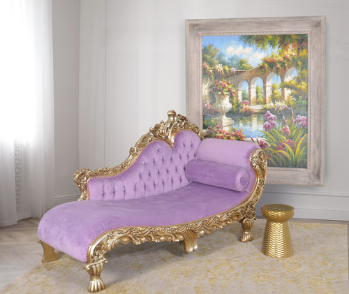Platine  Lavender Chaise Room Scene