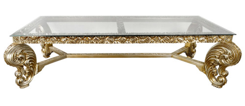 Platine Rococo Dining Table with Glass Room Scene