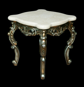 Platine Champagne Crema Marble Top Table
