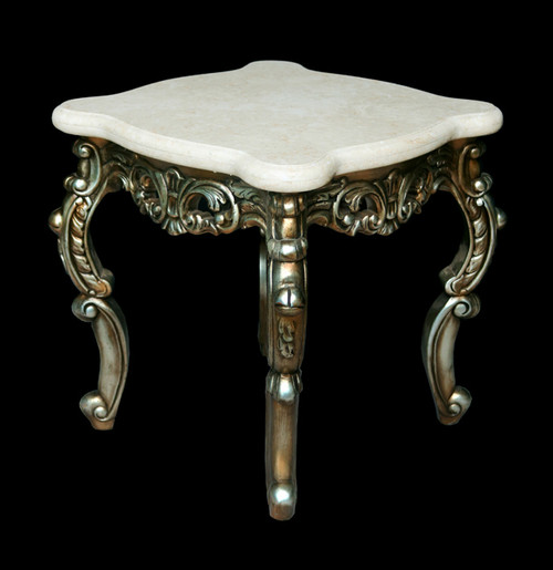Platine Champagne Crema Marble Top Table