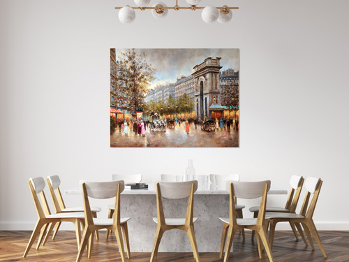 Parisian Street Gallery Wrap Room Scene