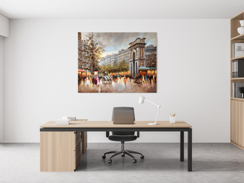 Parisian Street Gallery Wrap Close Up Image