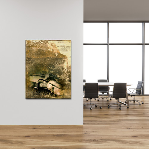 Abstract Violin Gallery Wrap Room Scene