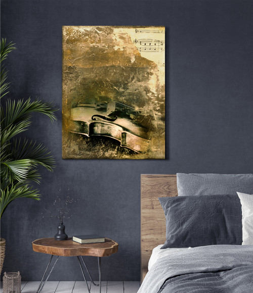 Abstract Violin Gallery Wrap Close Up Image